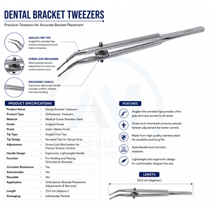 Pinzas Quirúrgicas Dentales Manuales Al Mida Healthcare para Sujetar Coronas, Instrumento Quirúrgico con Certificación CE para Uso Hospitalario y Clínico, de Larga Duración - Product Image 6