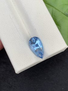 Aigue-marine bleue naturelle taille poire, pierre de naissance de mars, qualité excellente et rare, pierre précieuse en vrac certifiée par un tiers pour bijoux fins - Product Image 2