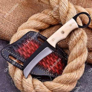 Cuchillo de Supervivencia Multifuncional de Hoja Fija de Acero al Carbono Forjado a Mano con Mango de Hueso de Camello, Grado Industrial, para Camping y Actividades al Aire Libre - Product Image 6