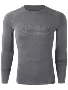 Chemise de compression à manches longues hybride respirante et écologique à coutures plates, séchage rapide, manches raglan, pour homme, hockey, OEM - Product Image 5