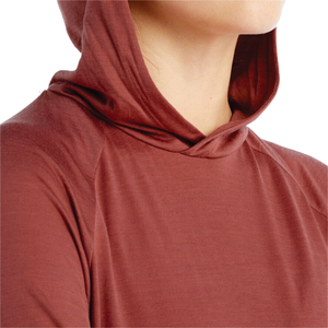 Women's O-Neck <b>Short</b> <b>Sleeve</b> Solid Maroon Quick Dry Breathable Eco-Friendly 100% Organic Cotton Casual Sporty Knitted T-Shirt - Product Image 6