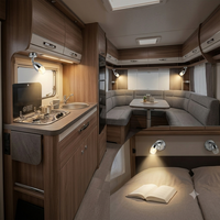 Lampe de lecture LED RV à double port USB Type C 12V 24V, intensité réglable, rotative, lumière intérieure pour bateau, camping-car, fourgonnette
