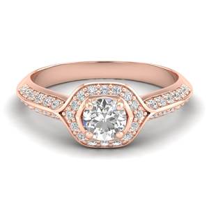 Bague de fiançailles classique REYES en argent sterling 925 et moissanite, or blanc 10K 14K 18K, pour femme - Prix de gros - Product Image 5