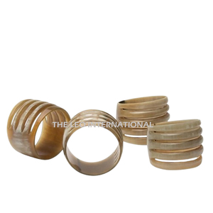 Round Shape Horn Napkin Ring High Quality <b>Table</b> <b>Top</b> <b>Decor</b> for Hotels Restaurants <b>Weddings</b> and Dining Parties Set of 4 - Product Image 4