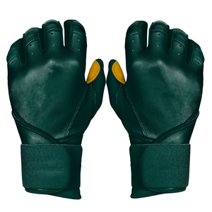 Gants de frappeur de baseball en cuir Cabretta personnalisés en gros, manchette longue, adhérence durable, pour hommes, entraînement softball, droitier/gaucher, tailles XL/XXL - Product Image 1