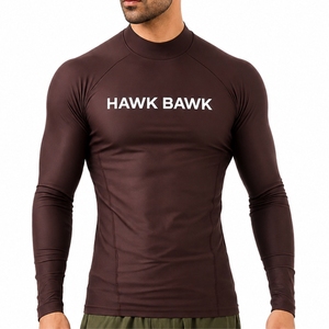 T-shirt de compression à col montant pour homme, extensible, à séchage rapide, respirant, léger, pour homme - Product Image 1