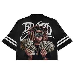 Camisetas de hombre 100% algodón con estampado gráfico DTG completo, ajuste oversize personalizado, transpirables, estilo streetwear, fabricante. - Product Image 5