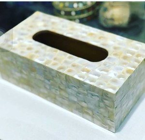 Christmas Gifts MDF Napkin Tissue <b>Box</b> With Resin & MOP Inlay Tissue Paper <b>Box</b> For Living Room Table Home decoration Accessories - Product Image 3