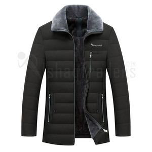 Blouson matelassé respirant et écologique pour homme, coupe slim, col montant, fermeture éclair frontale, coupe-vent, longueur standard, idéal pour l'automne - Product Image 5