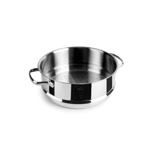 Vaporera de cuscús de acero inoxidable de 24 cm con asas para cocinar verduras y pasta - Product Image 1
