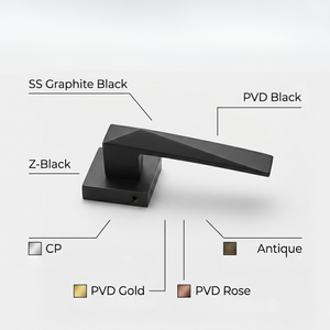 Juego de Manijas de Puerta de Latón de Lujo con Cerradura de Embutir |   Manijas de Puerta de Palanca Premium para el Hogar y la Oficina, Herrajes Decorativos Modernos para Puertas - Product Image 5