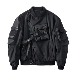 เสื้อแจ็คเก็ตเทคแวร์ทรงหลวมสไตล์ลำลองคุณภาพสูง ซิปหน้า กันน้ำ เหมาะสำหรับใส่กลางแจ้ง มีกระเป๋าอเนกประสงค์ที่แขนเสื้อ สไตล์ไฮสตรีท - Product Image 1