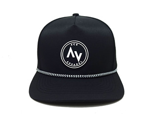 <b>Black</b> Trucker <b>Cap</b> Featuring Raised Rubber Front Emblem Adjustable Snapback Closure and Breathable Casual Streetwear Design - Product Image 1