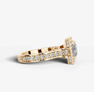 Anillo de Moissanita Corte Princesa, Plata de Ley 925, Chapado en Platino, Lujoso y Elegante, Anillo de Compromiso, Boda, Solitario - Product Image 3