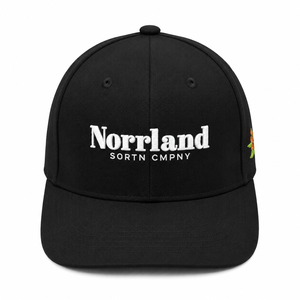 Casquette Snapback 6 Panneaux Norrland Noire Réglable Unisexe Chapeau Décontracté Logo Brodé Toile de Coton Taille Adulte - Product Image 1