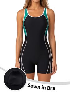 Maillot de bain athlétique une pièce pour femme, dos nageur, combinaison de sport aquatique, pour la plage, le surf, la piscine et les fêtes - Product Image 4