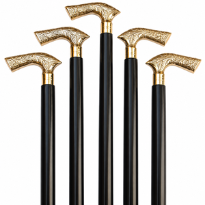 Bastón de madera premium con mango de latón grabado estilo Derby |   Bastón de Lujo para Personas Mayores, para Senderismo, Viajes y Actividades al Aire Libre - Product Image 2