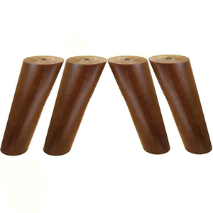 Solid Wood Round <b>Sofa</b> <b>Legs</b> Natural Wood Furniture <b>Legs</b> for Cabinet Dresser Ottoman Replacement Round Wooden Furniture <b>Legs</b> - Product Image 1