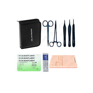 Kit de sutura para estudiantes de medicina, Kit de práctica de sutura de disección de acero inoxidable con almohadilla de silicona, herramientas quirúrgicas, instrumento médico - Product Image 1