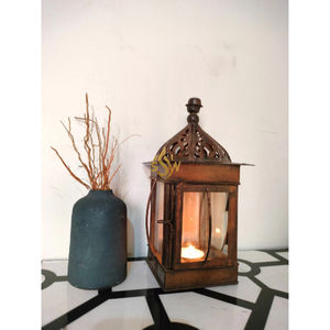 Lanternes suspendues en métal faites à la main au design classique, supports de bougies, décoration élégante pour la maison de luxe et Noël - Product Image 5