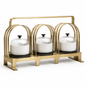 Un présentoir à snacks polyvalent à trois niveaux, conçu pour les réceptions modernes et le service de restauration professionnel, idéal pour la présentation. - Product Image 4