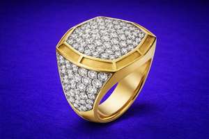 Anillo de compromiso para hombre de plata 925 con diamante moissanita, anillo grande sin cadena, al por mayor - Product Image 4