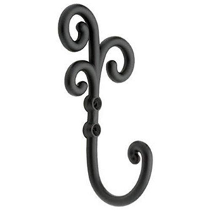 Antique Metal Wall <b>Hook</b> Single Coat <b>Hook</b> with Floral Pattern Rust Resistant for Home Bathroom Clothing Storage Installation - Product Image 2