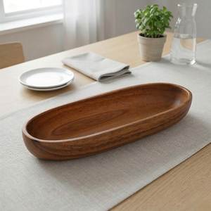 Polished Wooden Dough Bowl Dishwasher Safe - Product Image 2