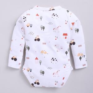 Body à manches longues en bambou biologique élasthanne de qualité supérieure imprimé d'animaux de ferme pour jouets en peluche - Product Image 3