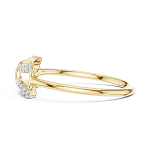 Anillos de Moda con Diamantes Cultivados en Laboratorio, Oro Amarillo de 18 Quilates con Baño de Rodio, para Compromiso, Boda, Fiesta, Regalo de San Valentín, Uso Diario - Product Image 3