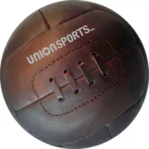 Vintage leather football made from natural cow leather fully hand sewn fitted with bladder