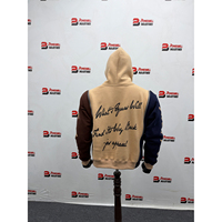 Hoodie Pria Terbaru 2026 Oversized Streetwear Vintage 100% Katun Tebal Full Zip Kasual Drop Shoulder Ritsleting Samping