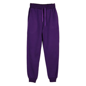 Pantalones Deportivos Rojos de Punto para Mujer, Cintura Media, Cordón Ajustable, Corte Holgado Informal, Largos, 100% Algodón, Color Sólido, para Otoño - Product Image 3