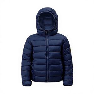 Veste d'hiver matelassée de haute qualité pour enfants, bleu marine, à capuche, pour garçons, filles et tout-petits - Product Image 1