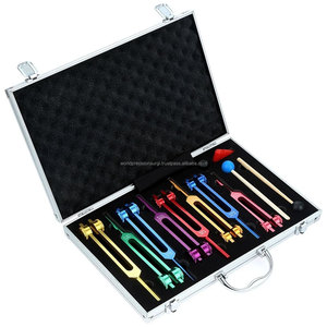 Ensemble de 8 diapasons en aluminium pour thérapie sonore, résonance fréquence ORL, vibration sonore, yoga, méditation, coffret cadeau - Product Image 5