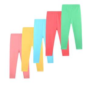 Leggings de sport pour enfants respirants et extensibles, vêtements de gym, fournisseur en gros, leggings décontractés pour filles, leggings en coton doux et confortables pour tous les jours - Product Image 1