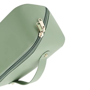 High Quality Women's Leather Cosmetic Pouch Waterproof Travel <b>Makeup</b> Organizer with Zipper Closure Colorful Toiletries Bags - Product Image 5