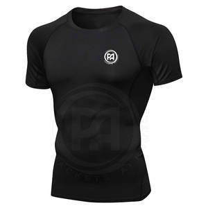 Camisetas de Compresión Ligeras y Ajustadas para Hombre, Camisetas de Compresión de Color Sólido de Alta Calidad para Entrenamiento - Product Image 1
