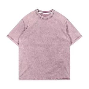 Camiseta Personalizada para Hombre, Lavada al Ácido, Estilo Vintage, 100% Algodón, Talla Grande, Impresión DTG, Etiqueta Privada OEM, Venta al Por Mayor - Product Image 1