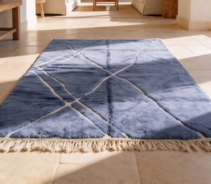 Auténtica Alfombra Marroquí Beni Ourain, Alfombra de Lana Tejida a Mano, Alfombra Berber Marroquí Beni Ourain de Lujo, Alfombra de Lana de Pelo Largo - Product Image 2