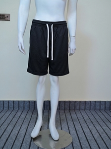 Shorts de basket-ball en mesh noir personnalisés pour hommes, vêtements de sport respirants, vêtements de sport décontractés pour l'entraînement avec cordon de serrage long - Product Image 2