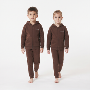 Conjunto de Sudadera con Capucha y Pantalones Deportivos de Algodón Grueso para Niños, Unisex, Ropa Deportiva Informal de Dos Piezas - Product Image 5