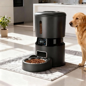 Distributeur automatique de nourriture pour animaux de compagnie Sudex 4,5 L avec minuterie, contrôle par bouton, pour aliments secs, garantissant fraîcheur et sécurité, avec fonction d'enregistrement vocal et application - Product Image 2