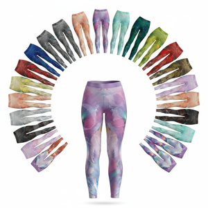 High Quality Customized Printed Yoga Leggings Seamless Trendy Workout Running Gym Stretch <b>Athletic</b> Tights Skinny Leggings - Product Image 1