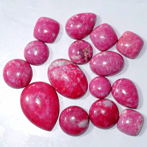 Par de Gemas de Tulita Rosa Natural, Cabujón con Juego de Color, Lote de Formas Mixtas, Venta al por Mayor, 100% Alta Calidad, Pulido a Mano - Product Image 3