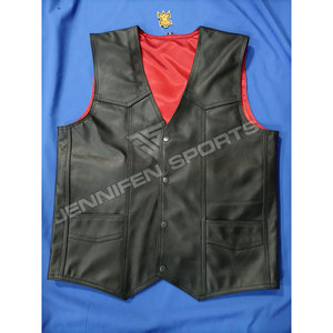 Chaleco de Cuero Genuino de Vaca para Motociclistas, Casual, Transpirable, Resistente al Viento, para Invierno, Ajuste Duradero, Logotipo Personalizado, Pedido al por Mayor - Product Image 1