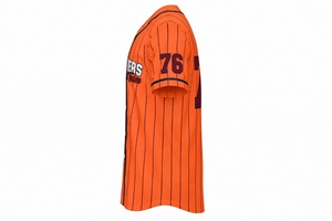 Vente en gros de maillots de baseball multicolores pour hommes, nom et numéro personnalisés, manches courtes boutonnées, été, 100% polyester, maillot d'équipe - Product Image 5