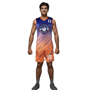 Ensemble d'uniformes de volley-ball personnalisés pour hommes, respirant, à séchage rapide, maillot et short de sport, vêtements de sport performants - Product Image 1