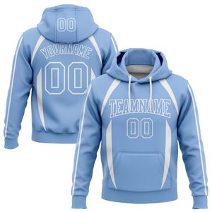 Sudadera con Capucha Personalizada para Hombre, Gris y Blanca, Sublimada, de Poliéster, Informal, Deportiva, para Otoño, con Diseño de Bolsillo para Nombre y Número - Product Image 5