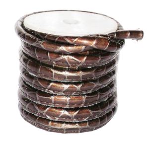 Cordons en cuir Nappa enduit de haute qualité longueur personnalisée avec sangles à motif rond de Style Reptile bijoux couture bricolage utiliser corde - Product Image 1